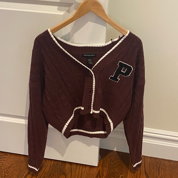 maroon cardigan - Picture 1 of 2